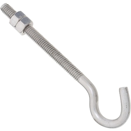 National 5/16 In. x 5 In. Stainless Steel Hook Bolt with Hex Nuts N221713